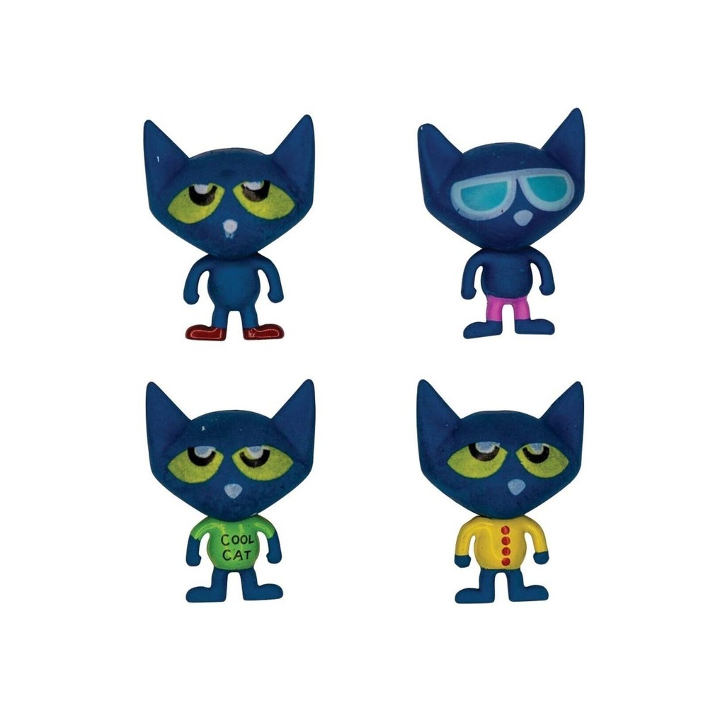 Lot of 4 Pete‎ The Cat 3D Erasers NEW